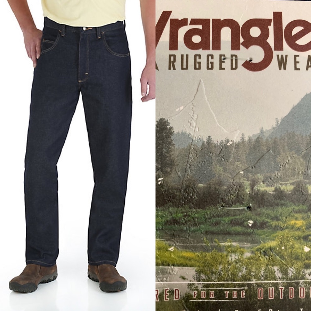 New Men's Wrangler Relaxed Fit Jean's 36X34